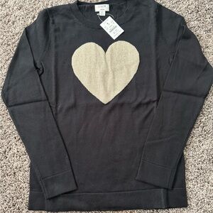 J. Crew Teddie Sweater with Heart